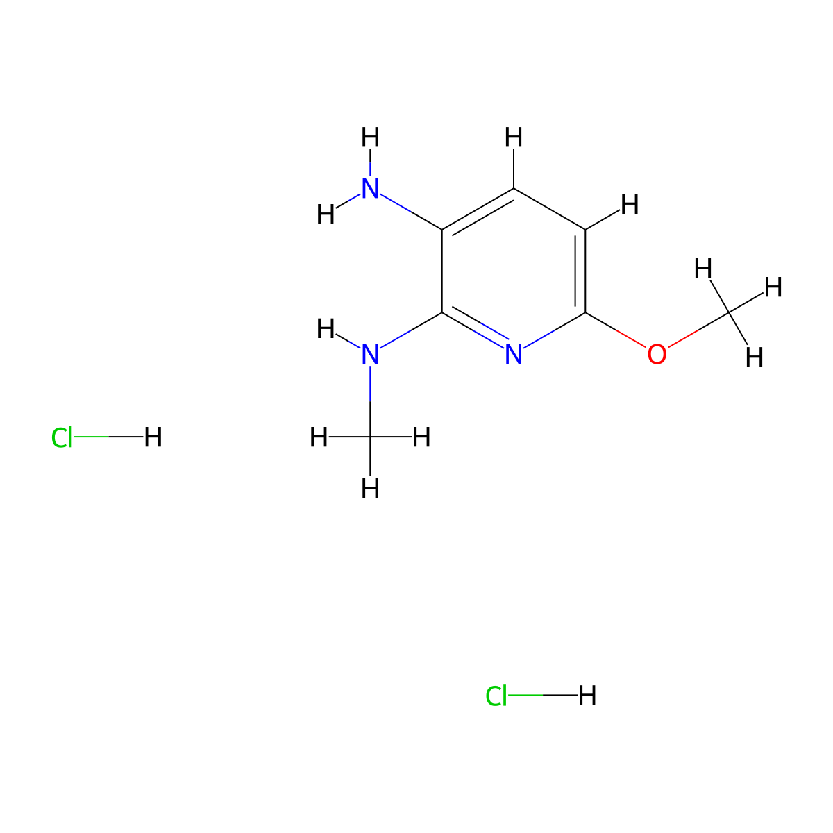 6-Methoxy-2-methylamino-3-aminopyridine dihydrochloride molecular structure, CAS 83732-72-3