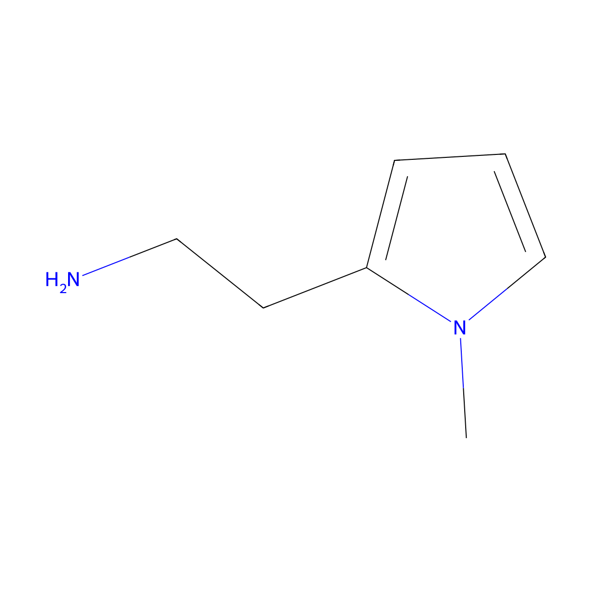 1-methyl-1H-pyrrole-2-ethylamine molecular structure, CAS 83732-75-6