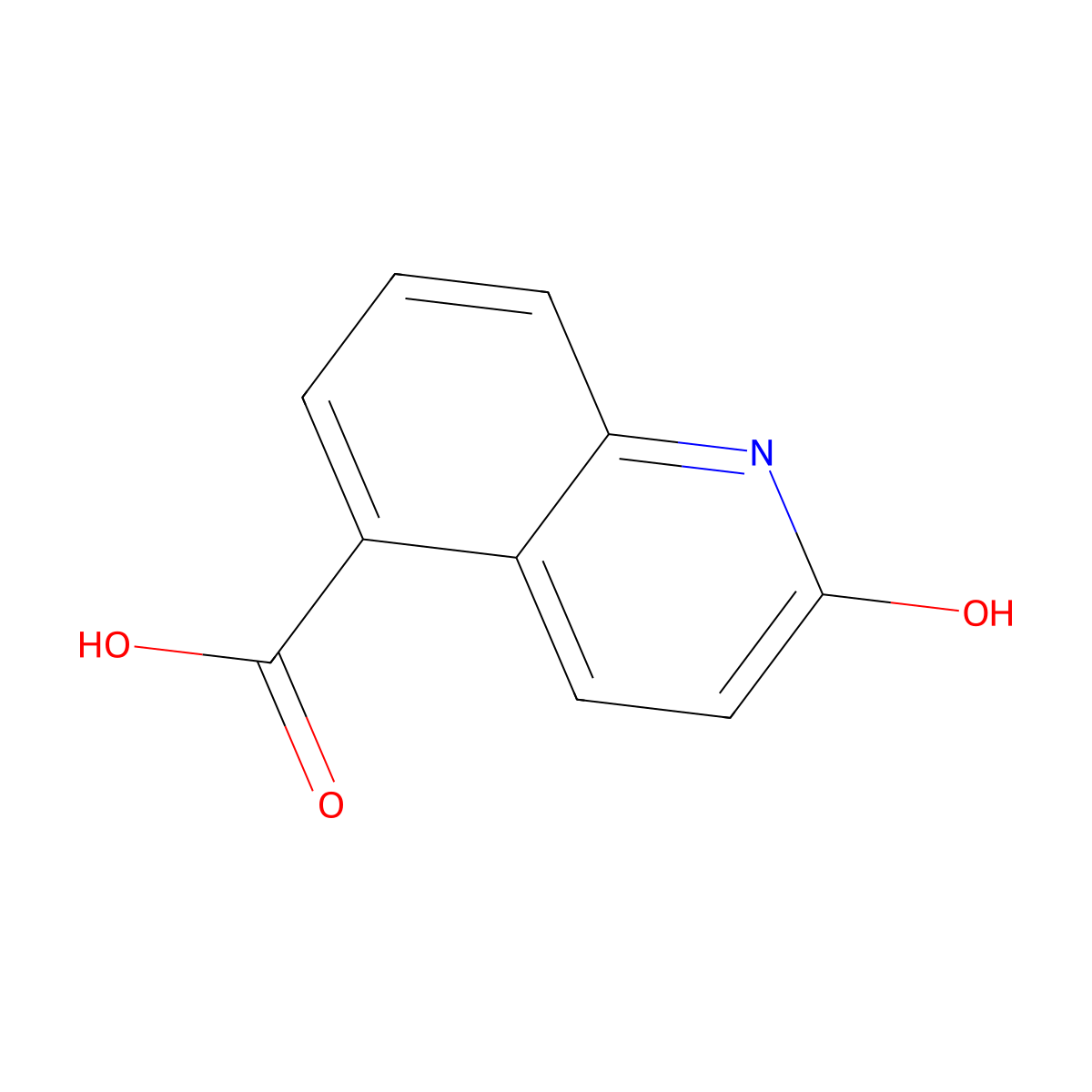 2-Hydroxyquinoline-5-carboxylic acid molecular structure, CAS 83734-43-4