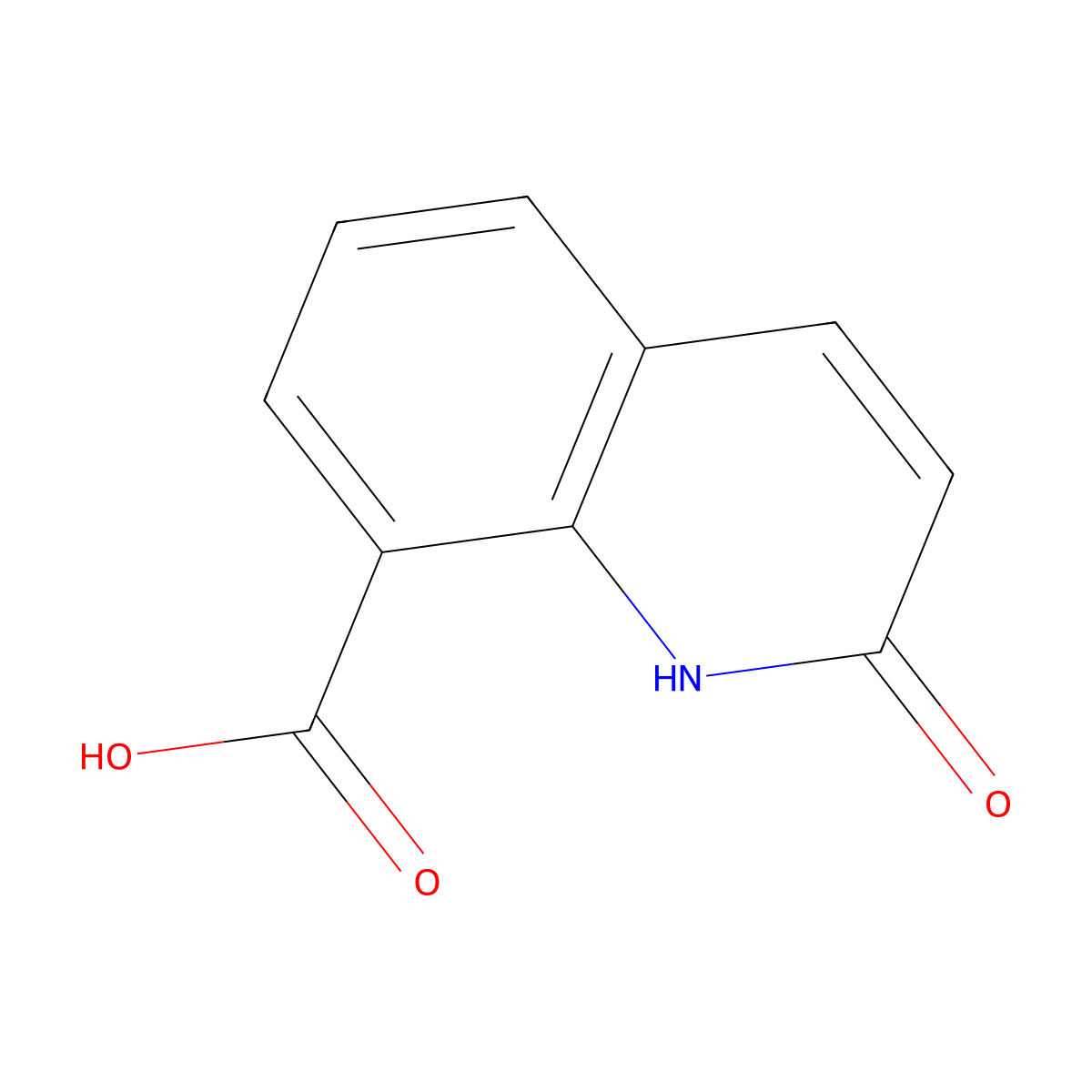 2-Hydroxyquinoline-8-carboxylic acid molecular structure, CAS 83734-48-9