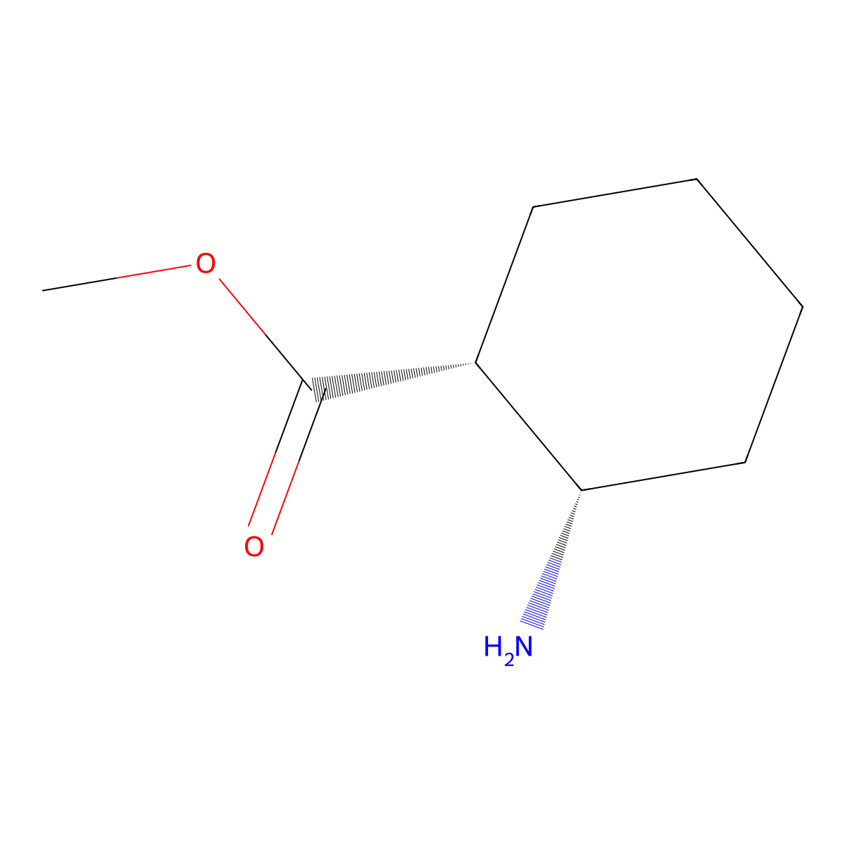 methyl (1R,2S)-2-aminocyclohexanecarboxylate molecular structure, CAS 837359-97-4