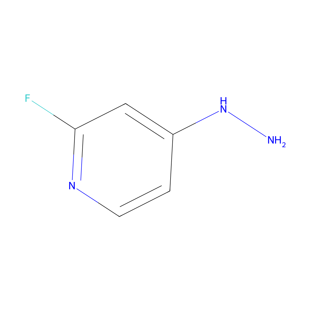 2-Fluoro-4-hydrazinylpyridine molecular structure, CAS 837364-87-1