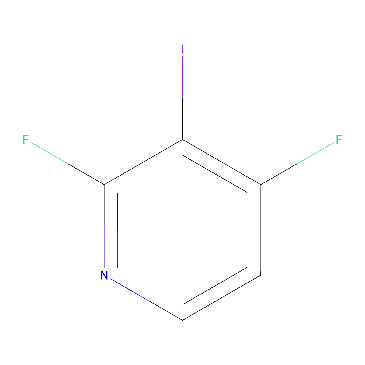 2,4-Difluoro-3-iodopyridine molecular structure, CAS 837364-88-2
