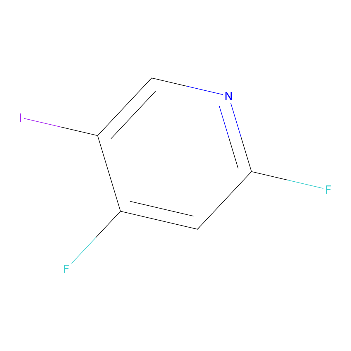 2,4-Difluoro-5-iodopyridine molecular structure, CAS 837364-89-3