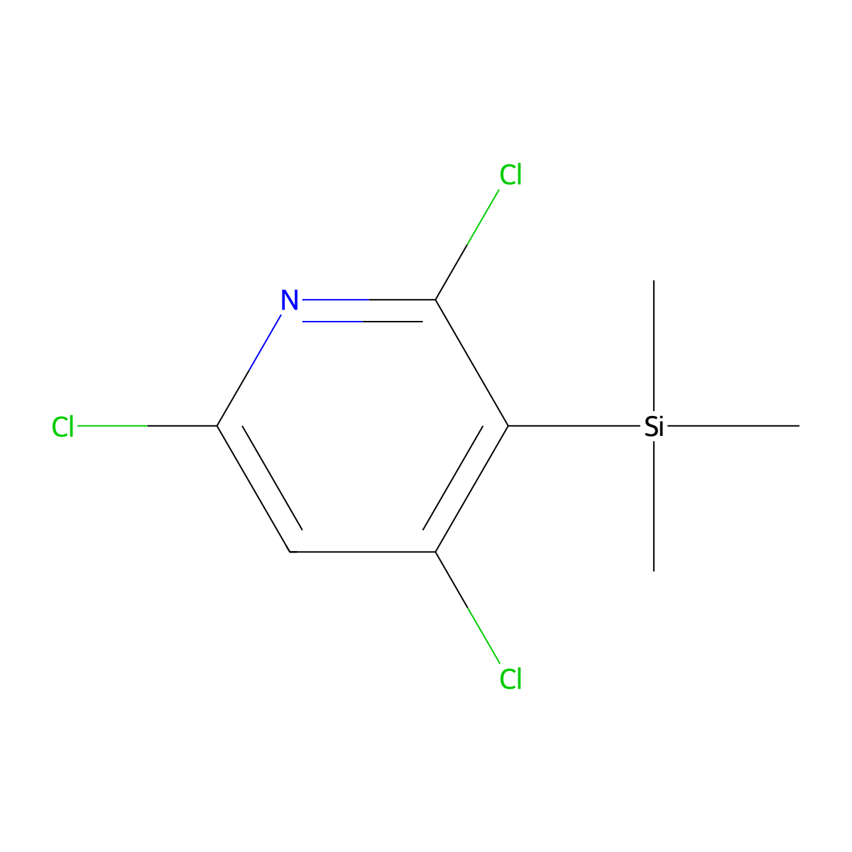 2,4,6-Trichloro-3-trimethylsilanyl-pyridine molecular structure, CAS 837365-00-1