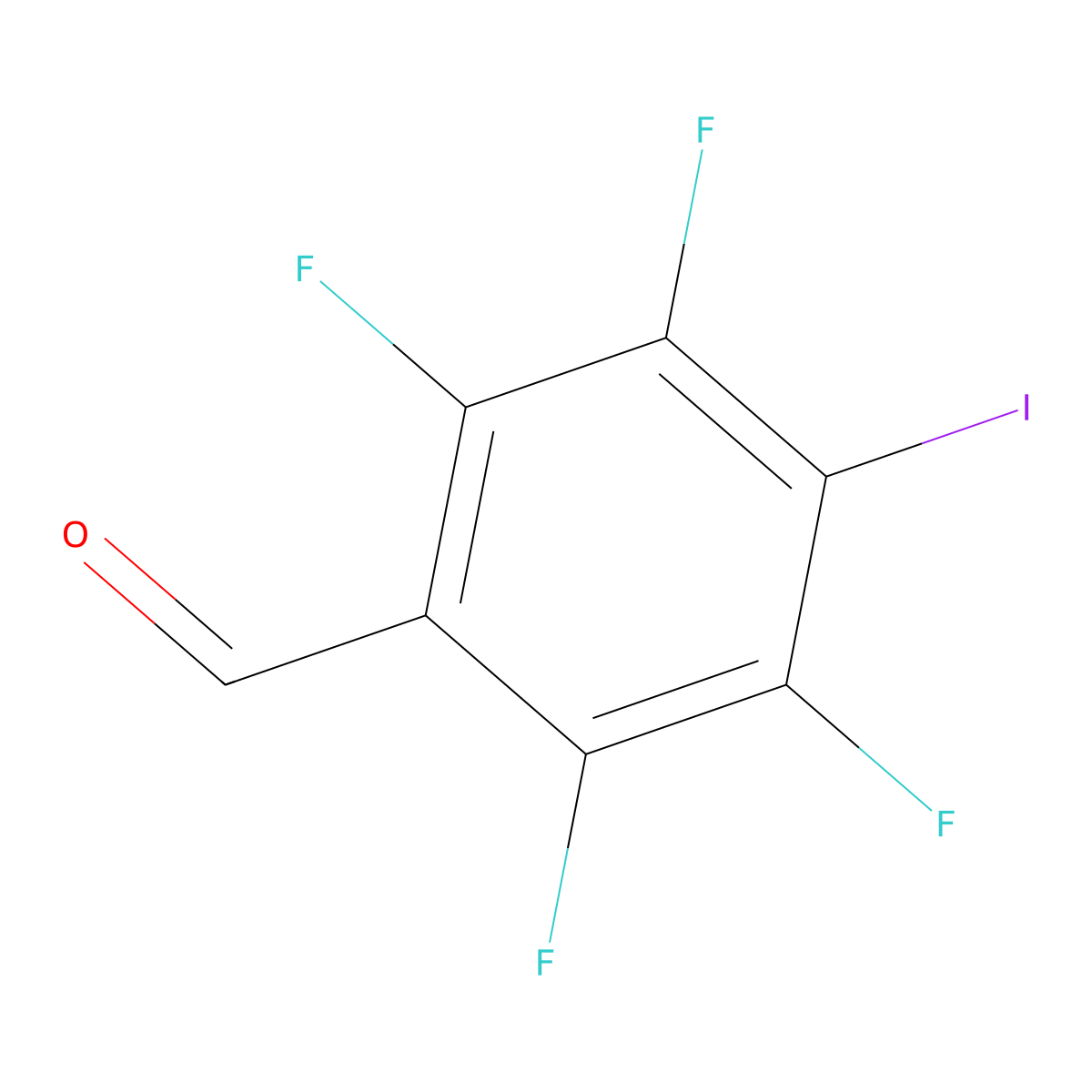 2,3,5,6-Tetrafluoro-4-iodobenzaldehyde molecular structure, CAS 837368-26-0