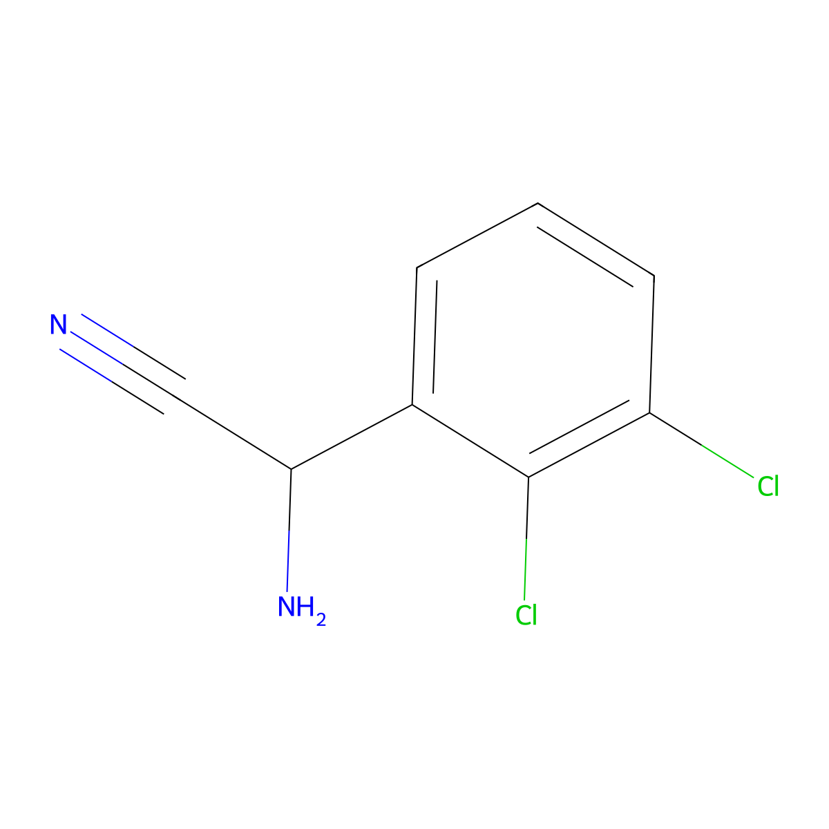 2-Amino-2-(2,3-dichlorophenyl)acetonitrile molecular structure, CAS 837369-52-5