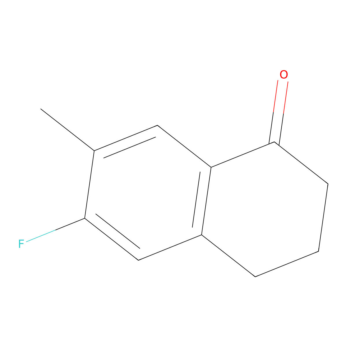 6-fluoro-7-methyl-3,4-dihydronaphthalen-1(2H)-one molecular structure, CAS 837373-15-6