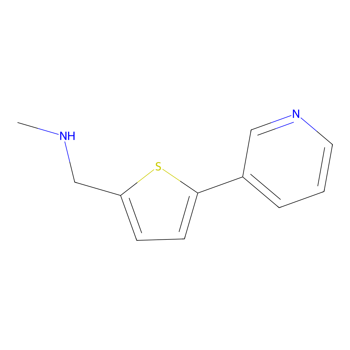N-Methyl-(5-pyrid-3-ylthien-2-yl)methylamine molecular structure, CAS 837376-49-5