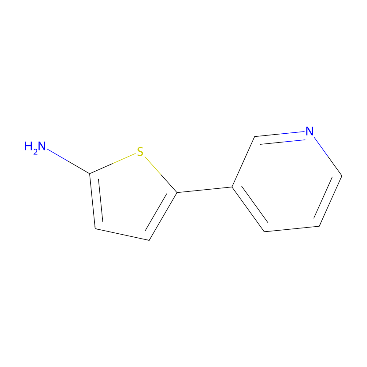 5-(Pyridin-3-yl)thiophen-2-amine molecular structure, CAS 837376-58-6