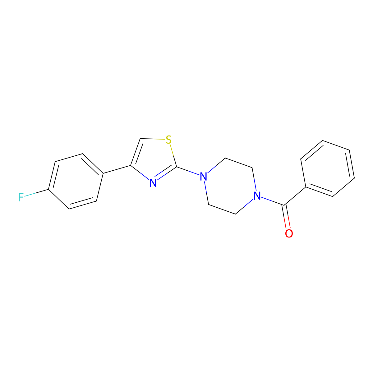 1-Benzoyl-4-[4-(4-fluorophenyl)-1,3-thiazol-2-yl]piperazine molecular structure, CAS 837385-24-7