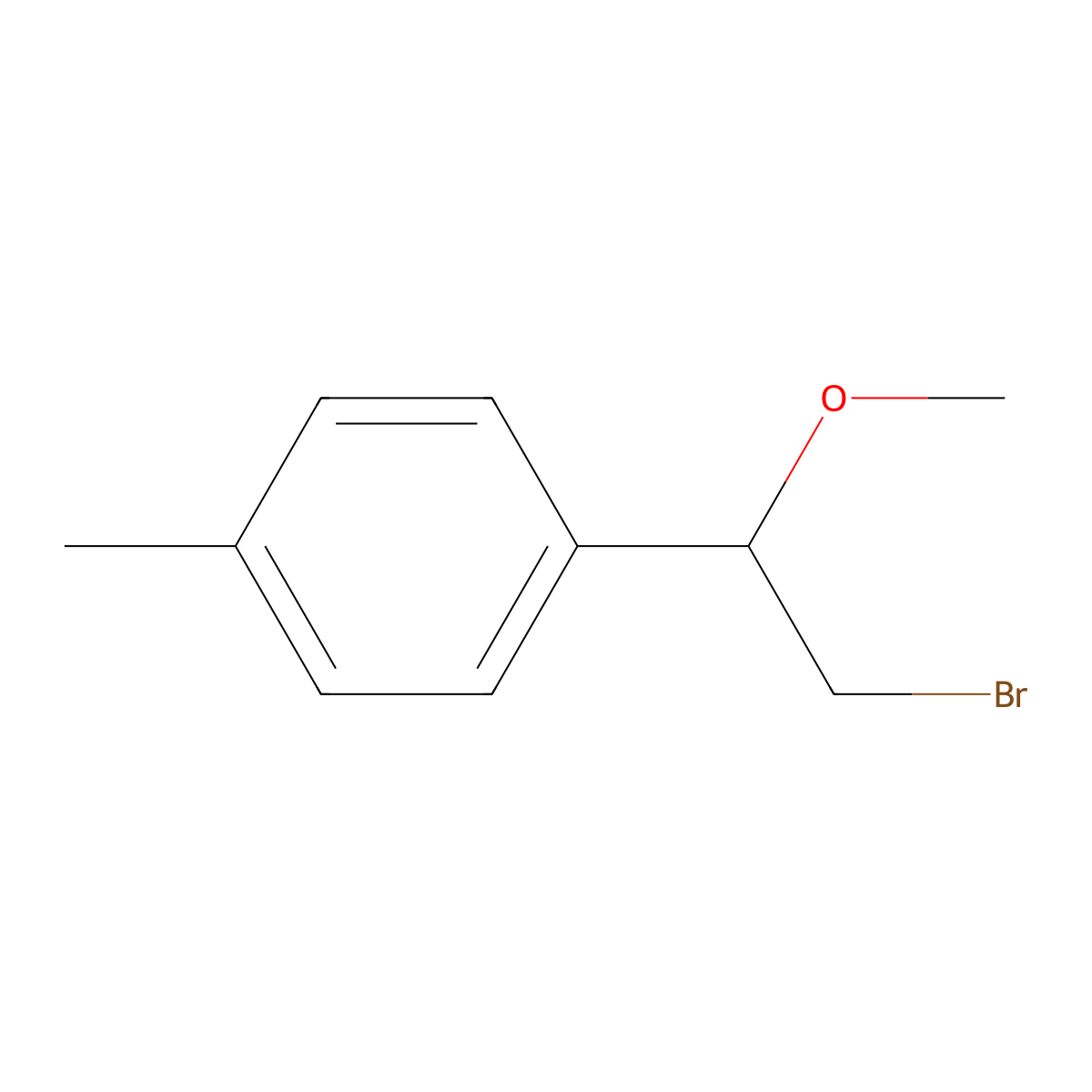 1-(2-Bromo-1-methoxyethyl)-4-methylbenzene molecular structure, CAS 83739-60-0