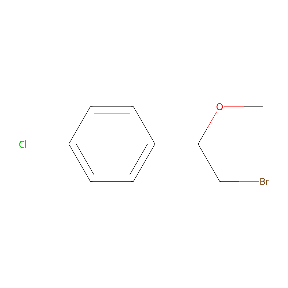 1-(2-Bromo-1-methoxyethyl)-4-chlorobenzene molecular structure, CAS 83739-62-2