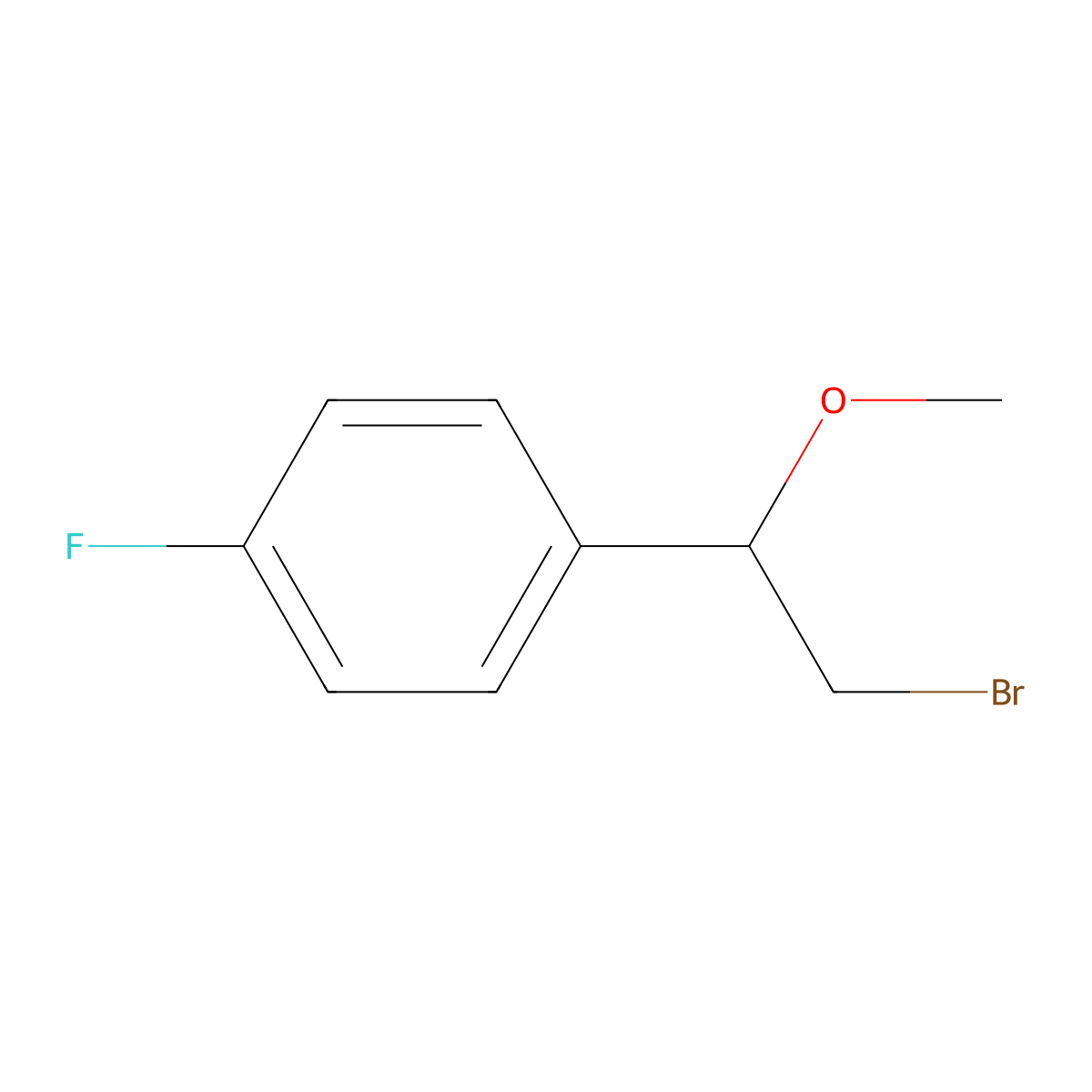1-(2-Bromo-1-methoxyethyl)-4-fluorobenzene molecular structure, CAS 83739-63-3