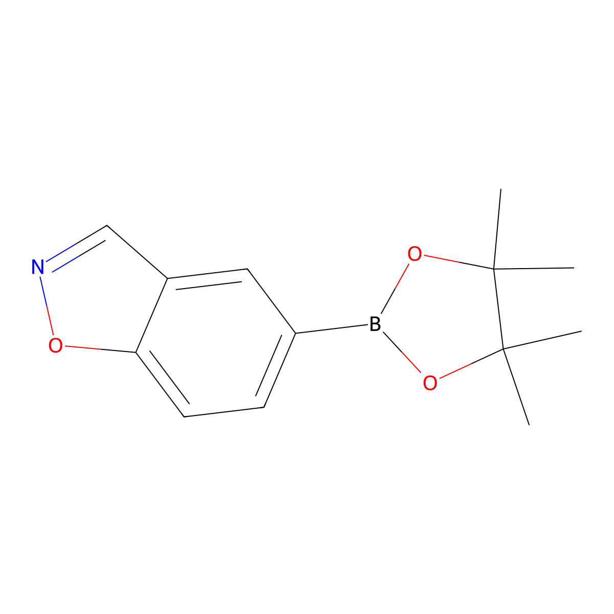 5-(4,4,5,5-Tetramethyl-1,3,2-dioxaborolan-2-YL)benzo[D]isoxazole molecular structure, CAS 837392-66-2