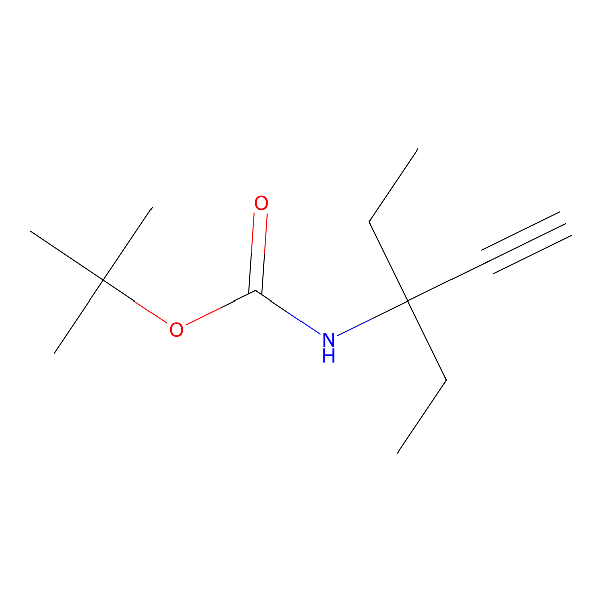 tert-butyl N-(3-ethylpent-1-yn-3-yl)carbamate molecular structure, CAS 837392-78-6