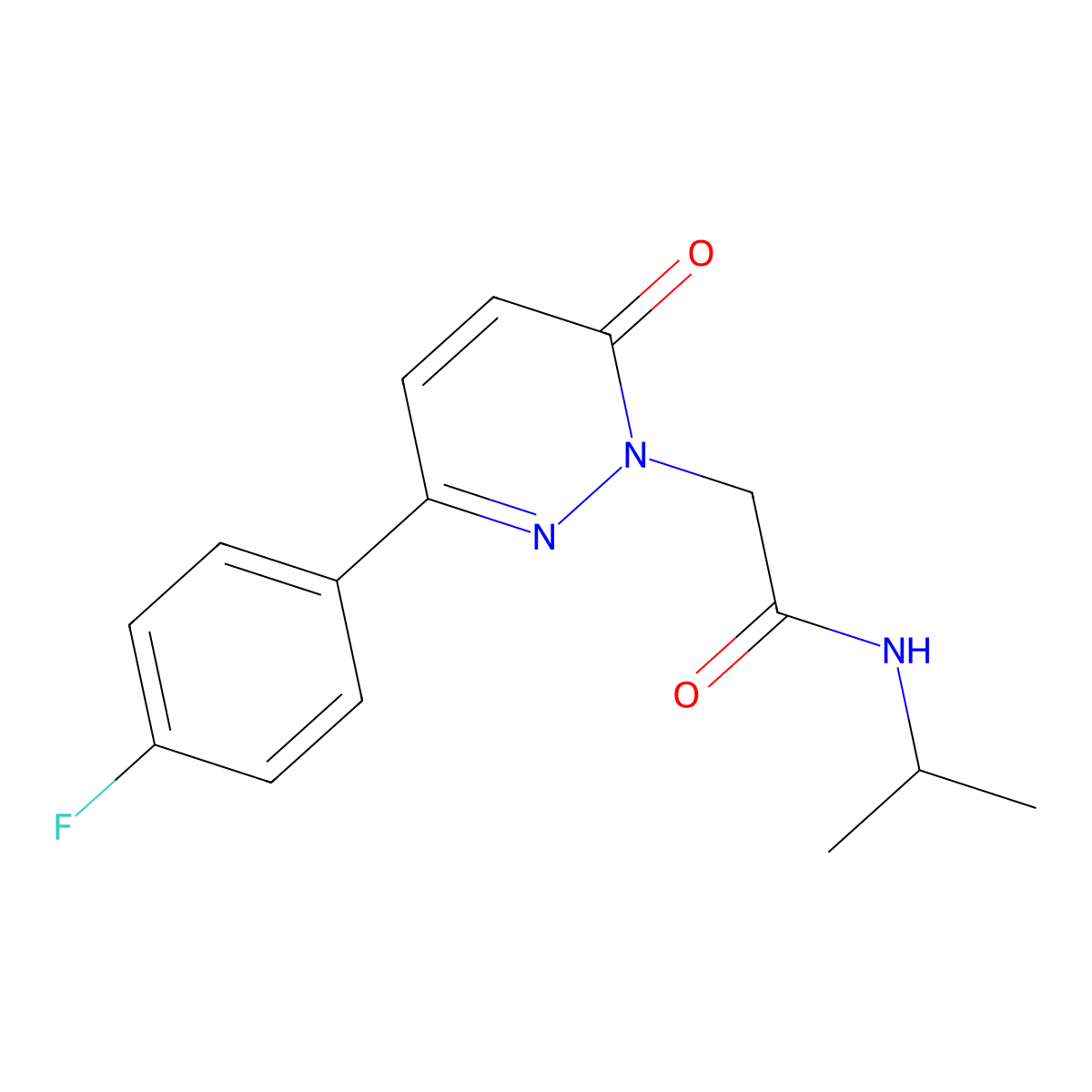 2-[3-(4-fluorophenyl)-6-oxopyridazin-1-yl]-N-propan-2-ylacetamide molecular structure, CAS 837393-35-8