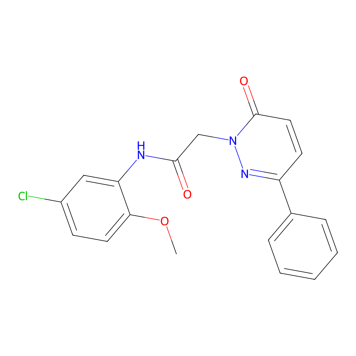 N-(5-chloro-2-methoxyphenyl)-2-(6-oxo-3-phenylpyridazin-1(6H)-yl)acetamide molecular structure, CAS 837393-56-3