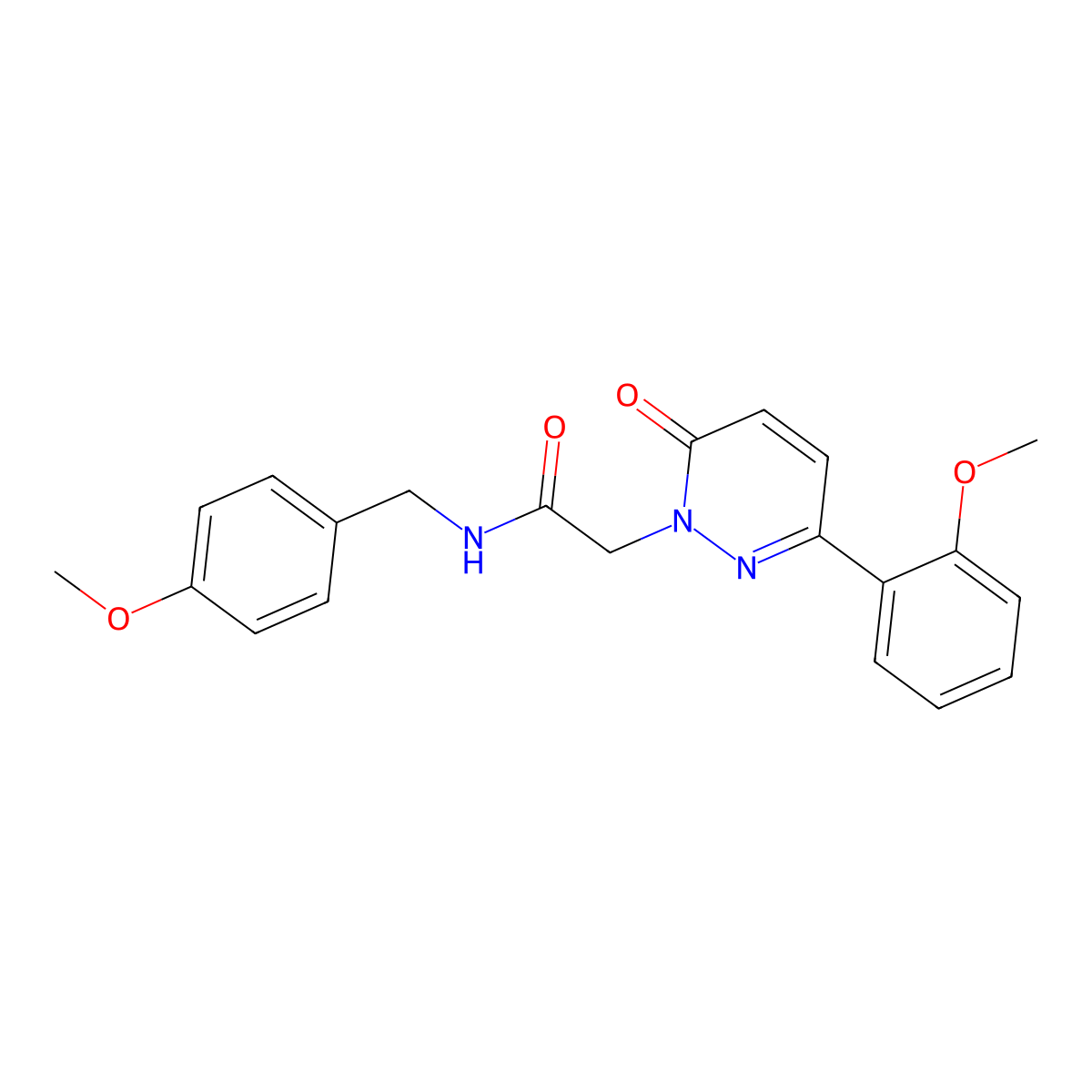 N-(4-methoxybenzyl)-2-(3-(2-methoxyphenyl)-6-oxopyridazin-1(6H)-yl)acetamide molecular structure, CAS 837393-92-7