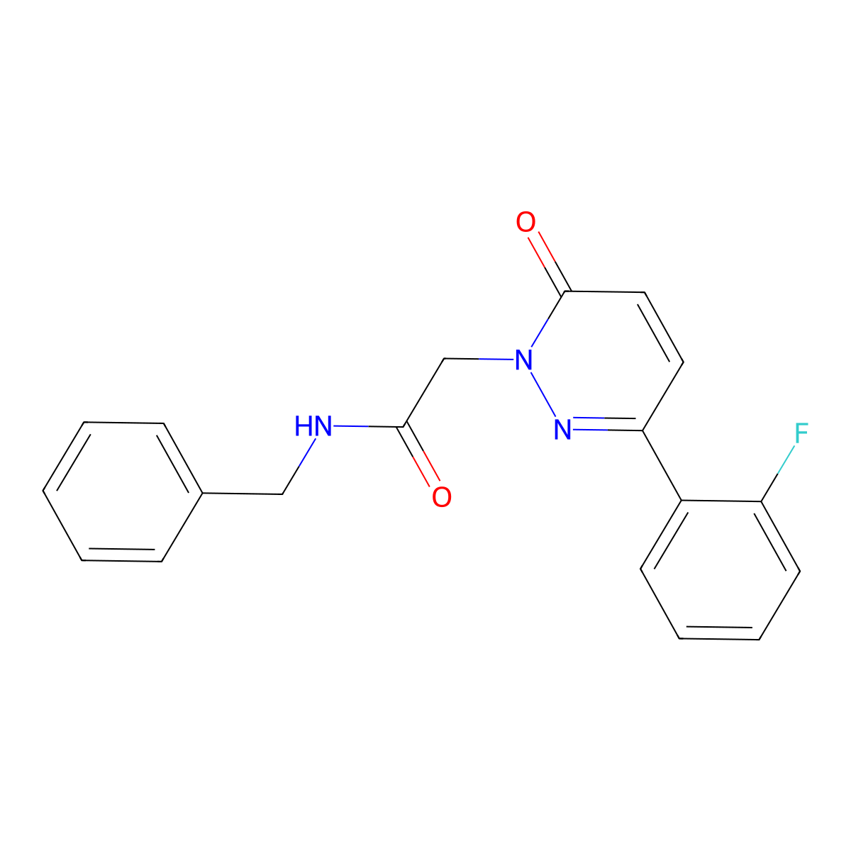 N-benzyl-2-[3-(2-fluorophenyl)-6-oxo-1(6H)-pyridazinyl]acetamide molecular structure, CAS 837394-79-3