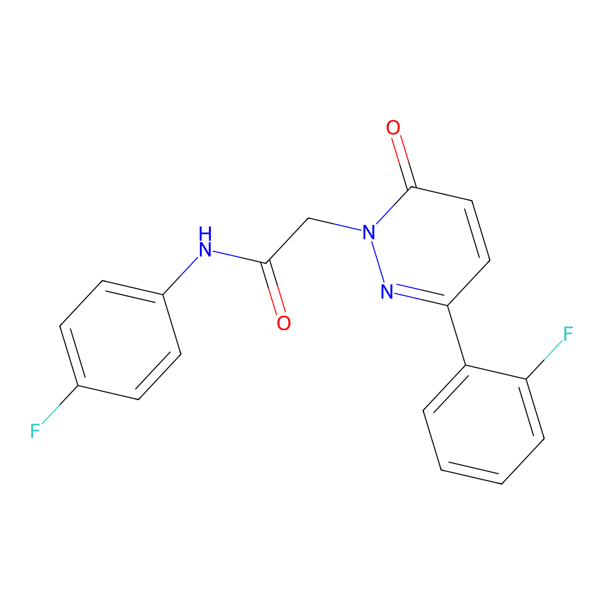 N-(4-fluorophenyl)-2-[3-(2-fluorophenyl)-6-oxopyridazin-1(6H)-yl]acetamide molecular structure, CAS 837394-80-6