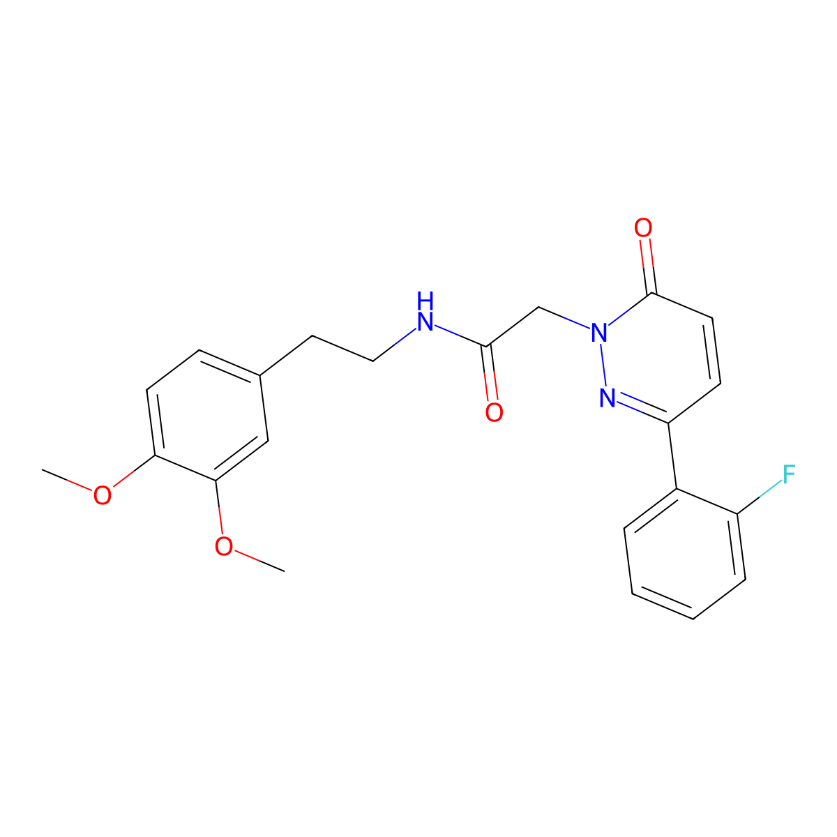 N-[2-(3,4-dimethoxyphenyl)ethyl]-2-[3-(2-fluorophenyl)-6-oxo-1(6H)-pyridazinyl]acetamide molecular structure, CAS 837394-82-8