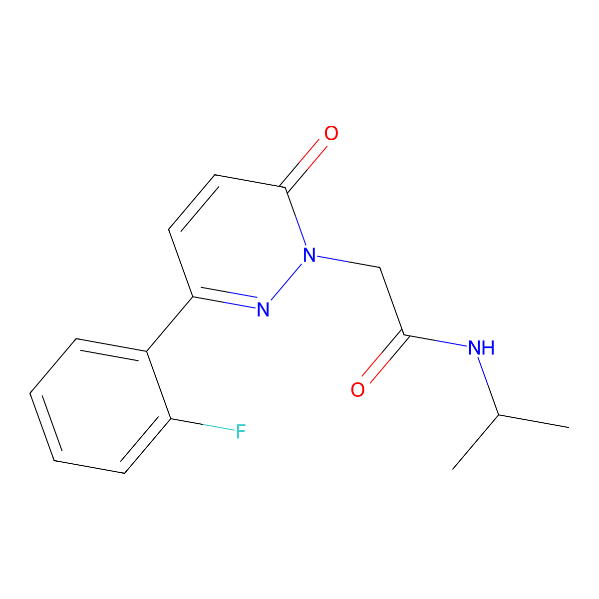 2-[3-(2-fluorophenyl)-6-oxo-1(6H)-pyridazinyl]-N-isopropylacetamide molecular structure, CAS 837394-86-2