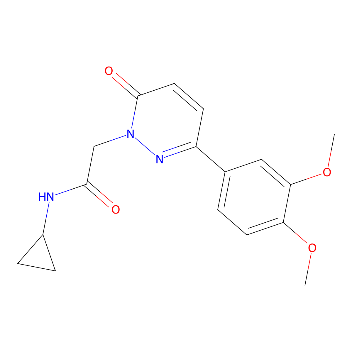 N-cyclopropyl-2-(3-(3,4-dimethoxyphenyl)-6-oxopyridazin-1(6H)-yl)acetamide molecular structure, CAS 837395-17-2