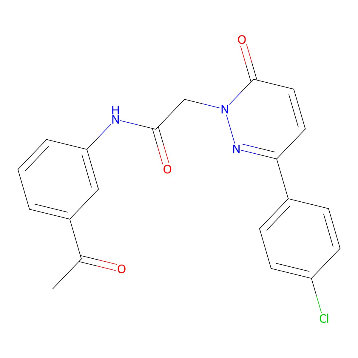 N-(3-acetylphenyl)-2-(3-(4-chlorophenyl)-6-oxopyridazin-1(6H)-yl)acetamide molecular structure, CAS 837395-26-3