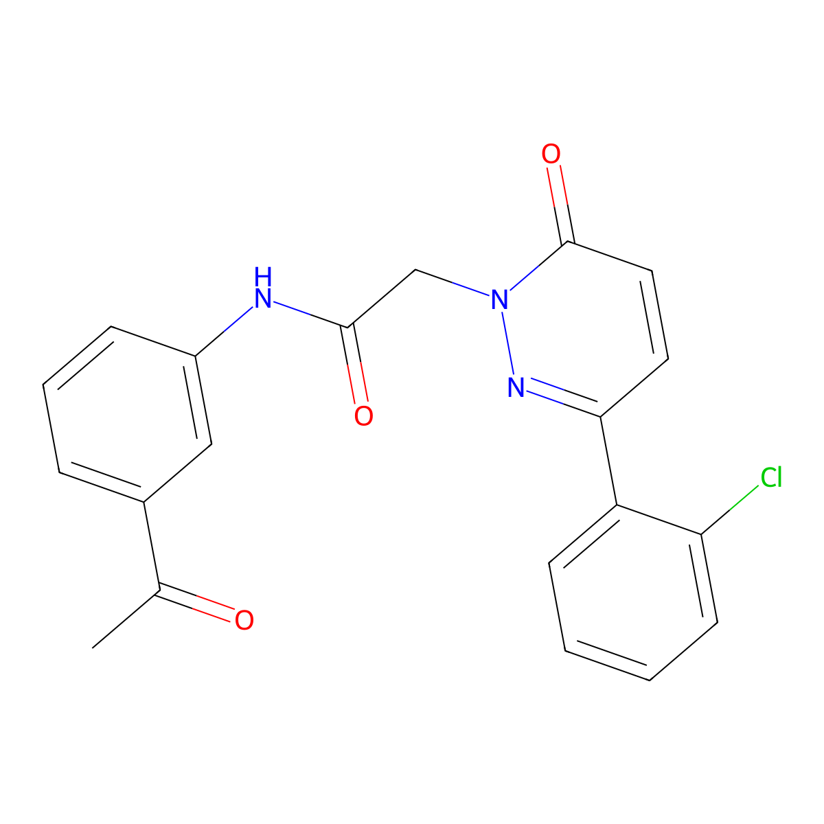 N-(3-acetylphenyl)-2-[3-(2-chlorophenyl)-6-oxopyridazin-1(6H)-yl]acetamide molecular structure, CAS 837395-32-1