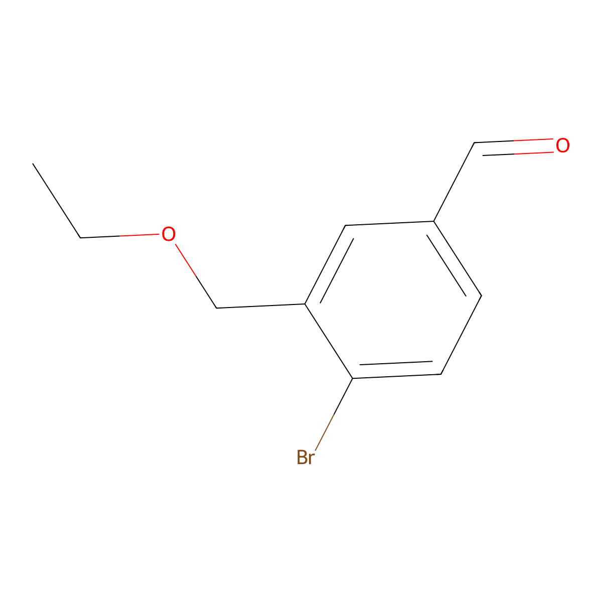 4-Bromo-3-(ethoxymethyl)benzaldehyde molecular structure, CAS 837408-71-6