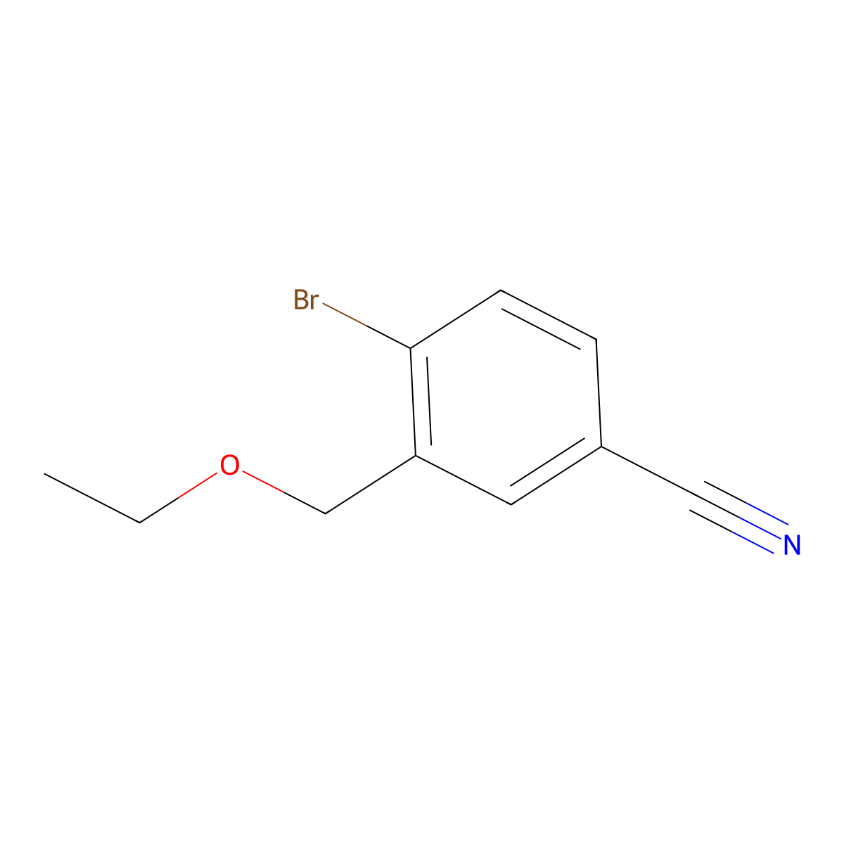 4-Bromo-3-(ethoxymethyl)benzonitrile molecular structure, CAS 837408-81-8