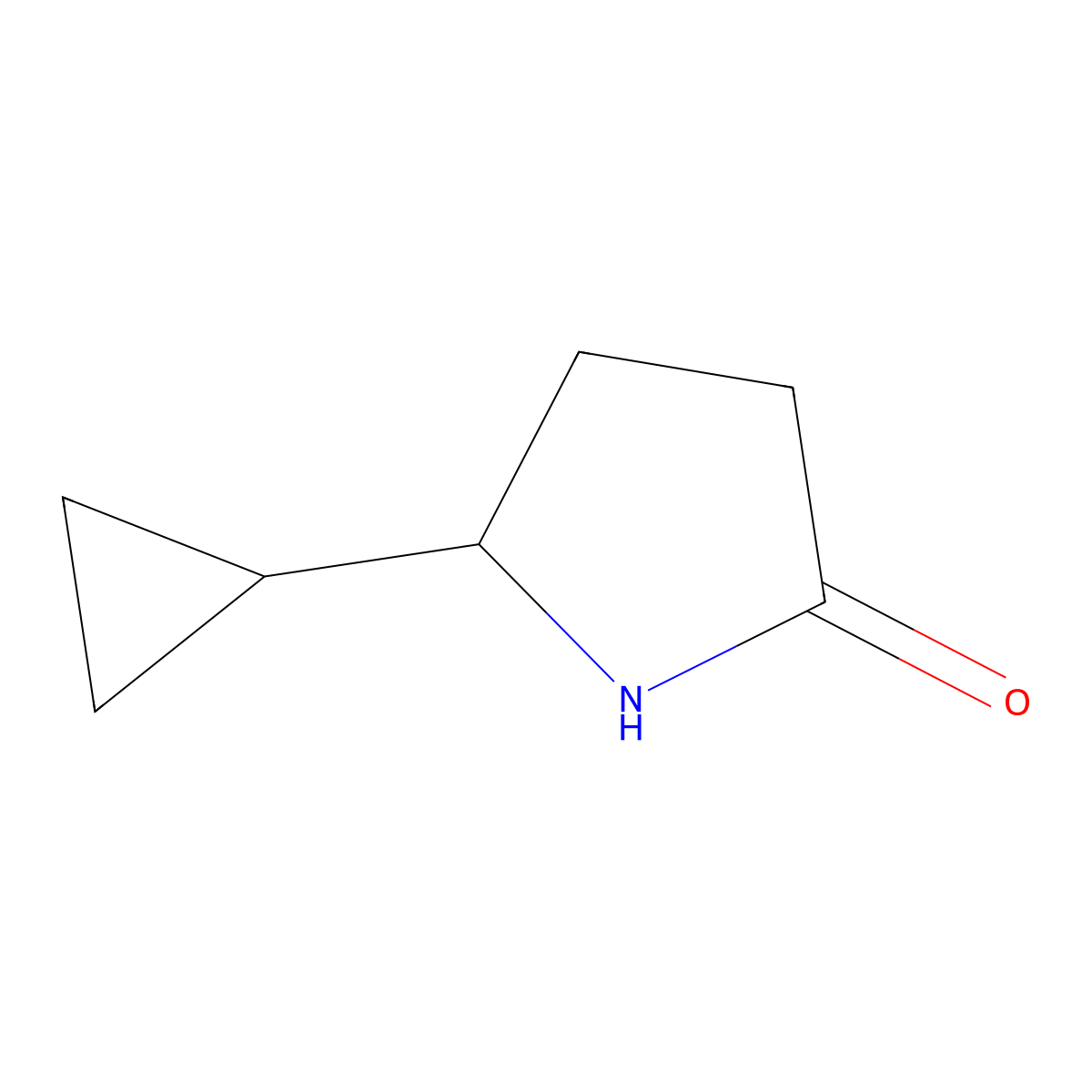 5-Cyclopropylpyrrolidin-2-one molecular structure, CAS 837414-95-6