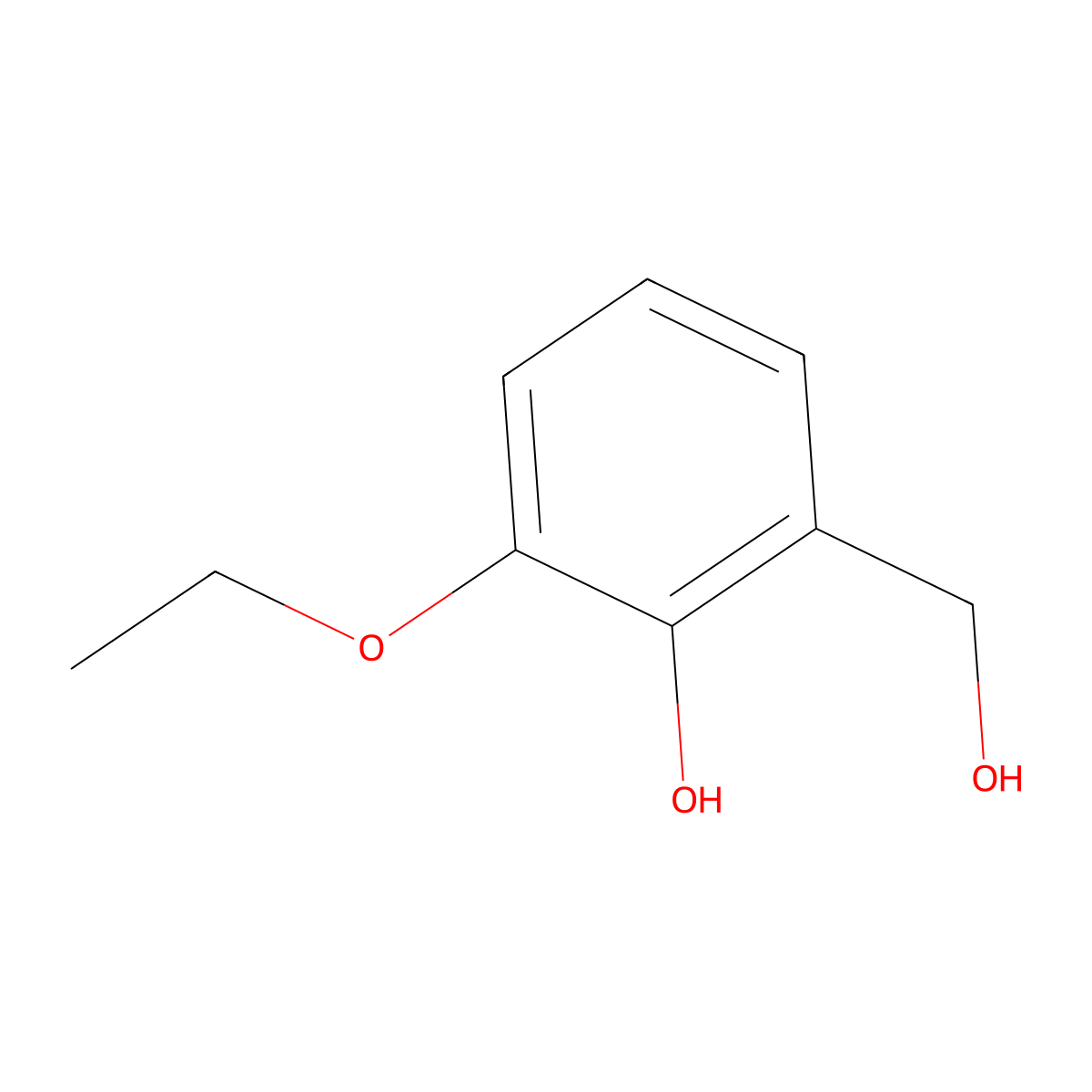 2-Ethoxy-6-(hydroxymethyl)phenol molecular structure, CAS 83742-40-9