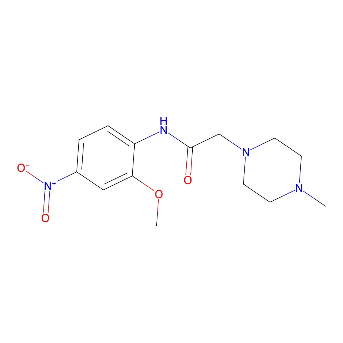 N-(2-Methoxy-4-nitrophenyl)-2-(4-methylpiperazin-1-YL)acetamide molecular structure, CAS 837421-38-2