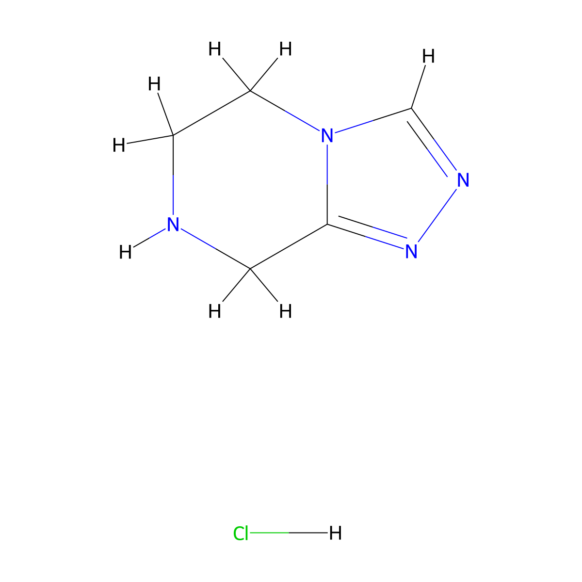 5,6,7,8-Tetrahydro-[1,2,4]triazolo[4,3-a]pyrazine hydrochloride molecular structure, CAS 837430-14-5
