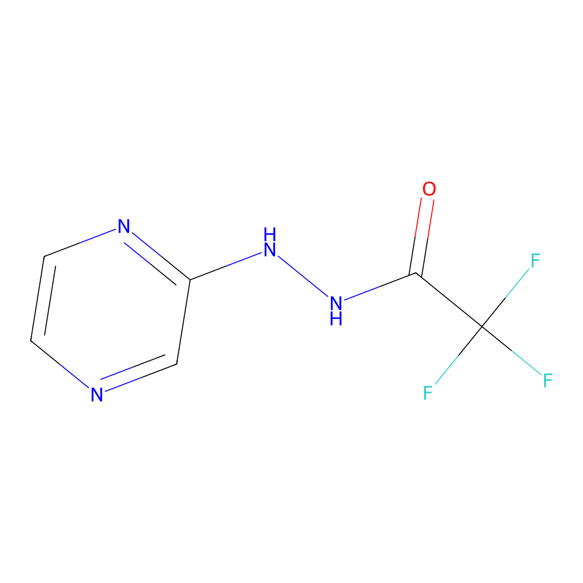 2,2,2-trifluoro-N'-(pyrazin-2-yl)acetohydrazide molecular structure, CAS 837430-15-6