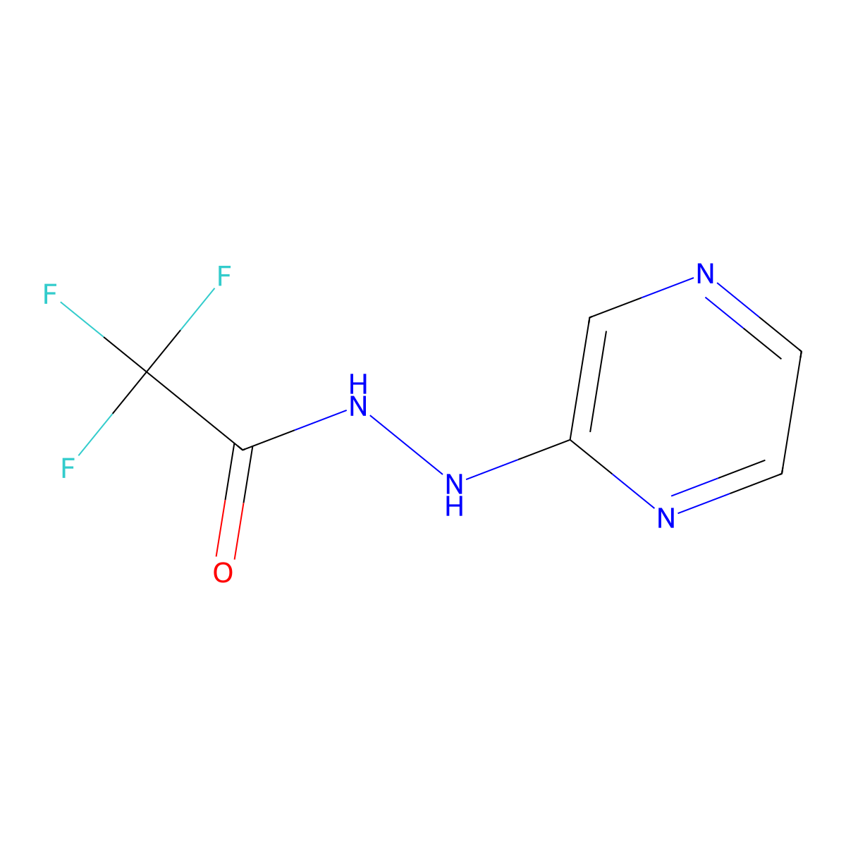 2,2,2-trifluoro-N'-(pyrazin-2-yl)acetohydrazide molecular structure, CAS 837430-15-6