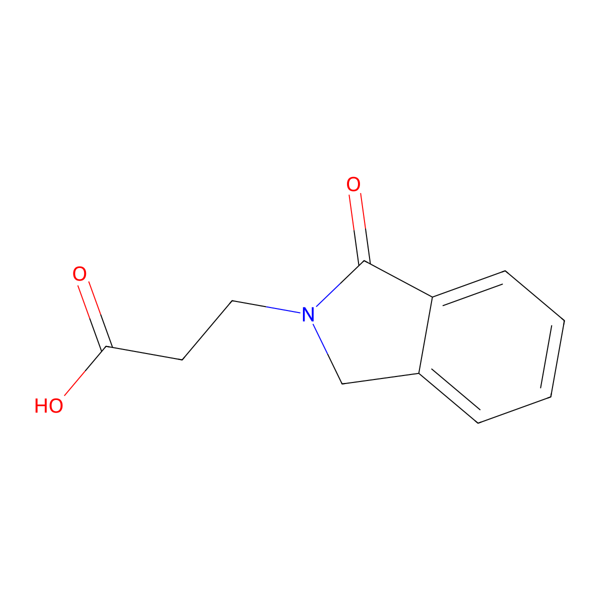 3-(1-oxo-2,3-dihydro-1H-isoindol-2-yl)propanoic acid molecular structure, CAS 83747-30-2