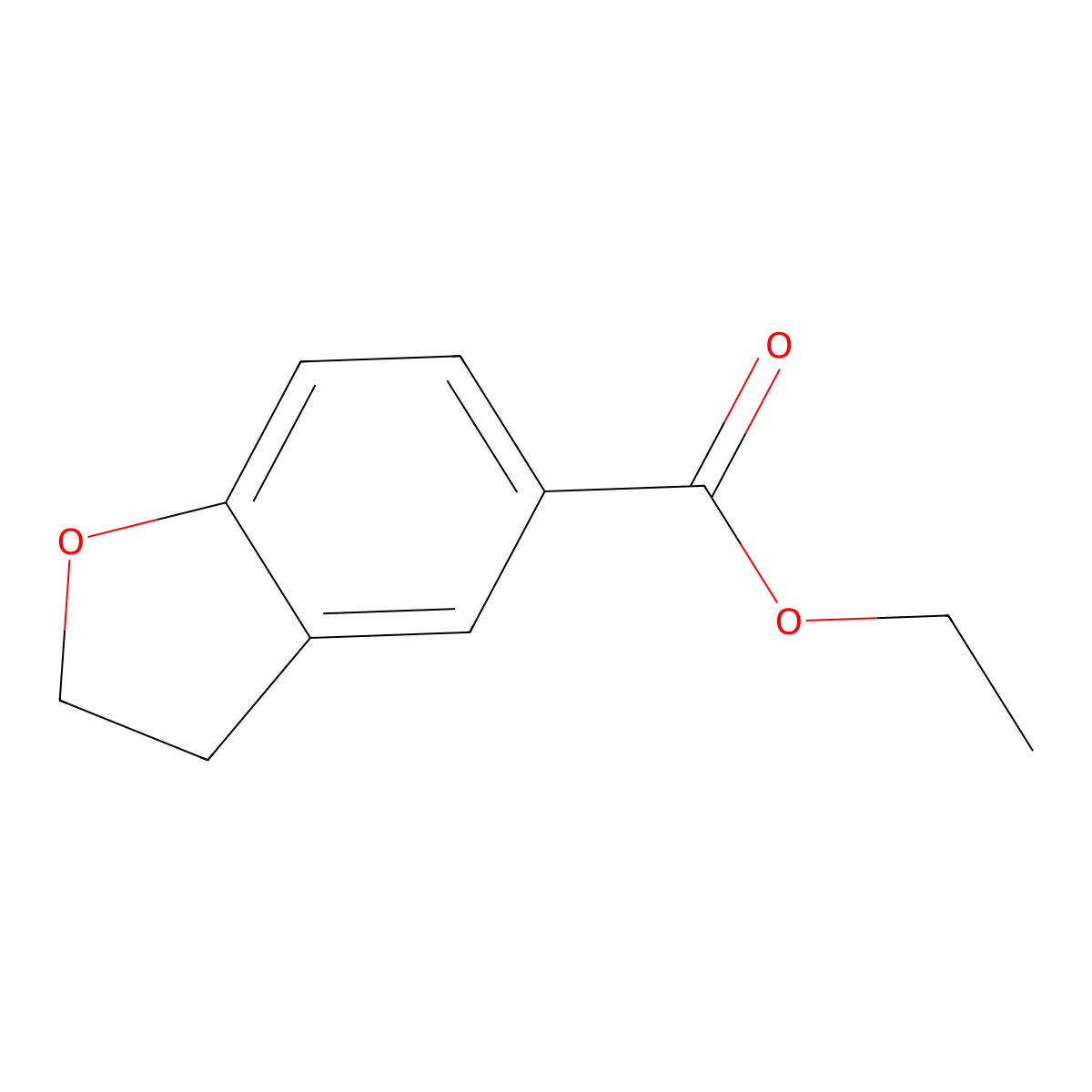 Ethyl 2,3-dihydrobenzofuran-5-carboxylate molecular structure, CAS 83751-12-6