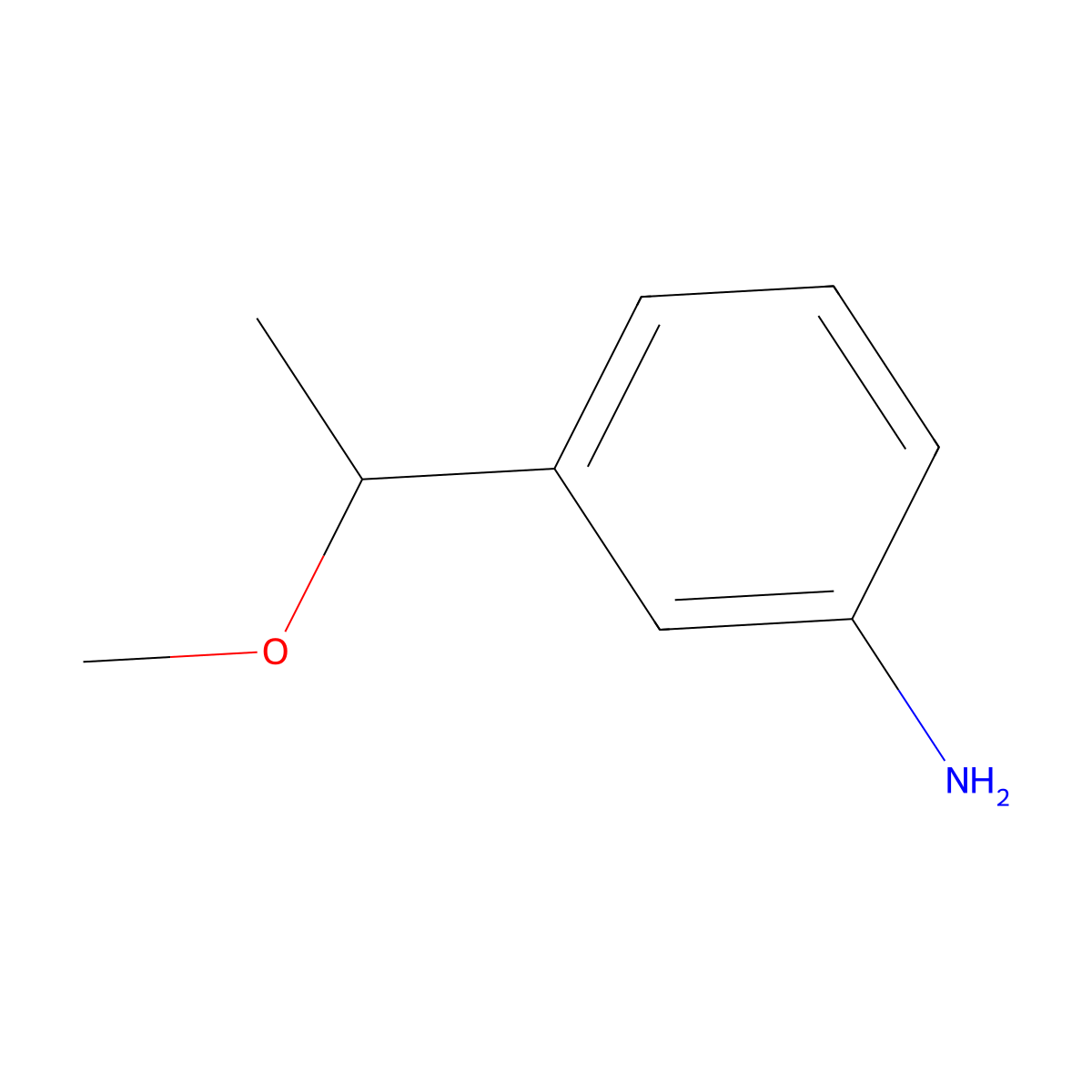 3-(1-Methoxyethyl)aniline molecular structure, CAS 83751-46-6