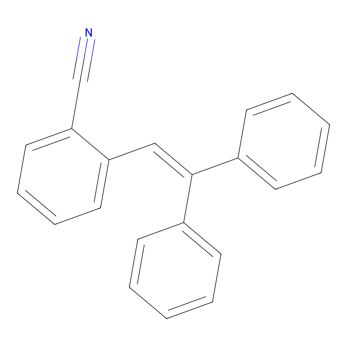 2-(2,2-Diphenylethenyl)benzonitrile molecular structure, CAS 83759-72-2