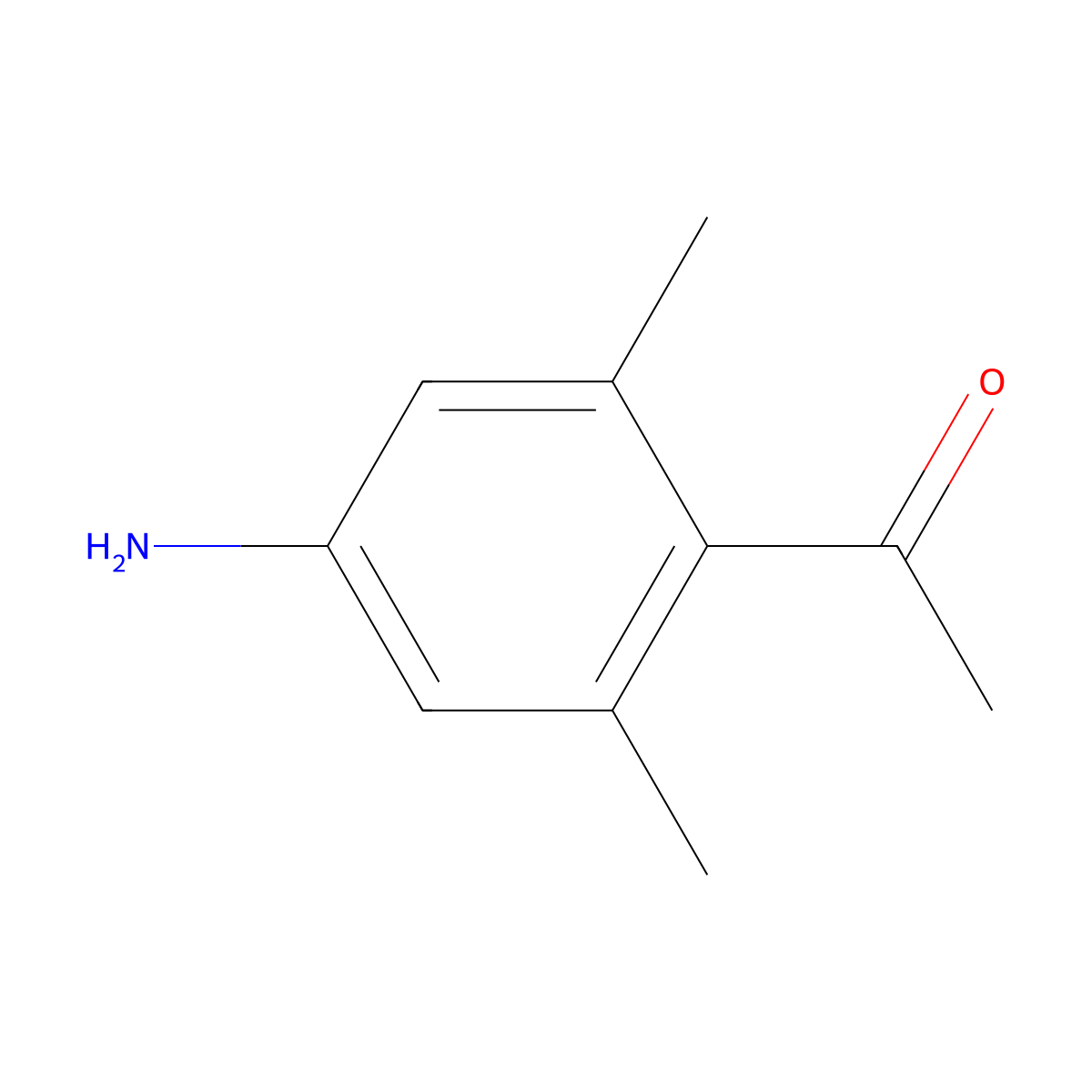 1-(4-Amino-2,6-dimethylphenyl)ethan-1-one molecular structure, CAS 83759-88-0