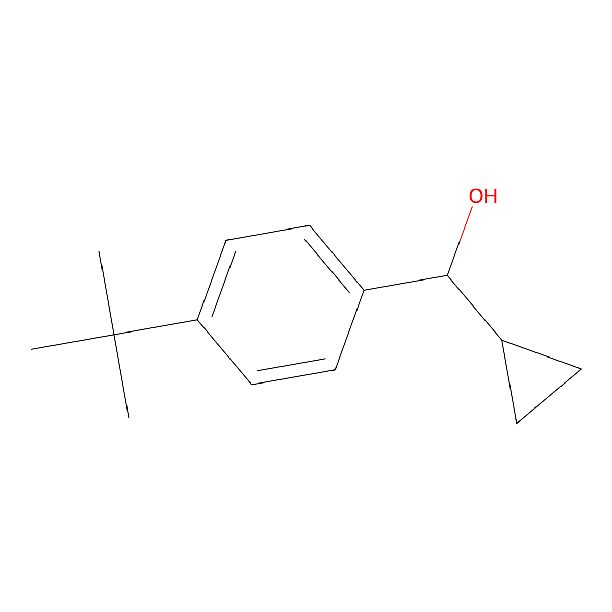 4-tert-Butyl-alpha-cyclopropylbenzyl alcohol molecular structure, CAS 83763-25-1