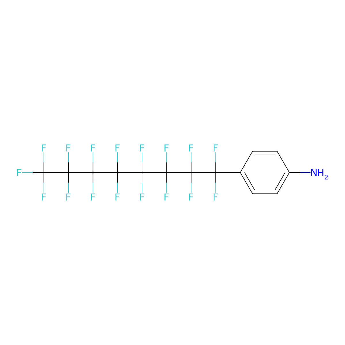 4-(Heptadecafluorooctyl)aniline molecular structure, CAS 83766-52-3