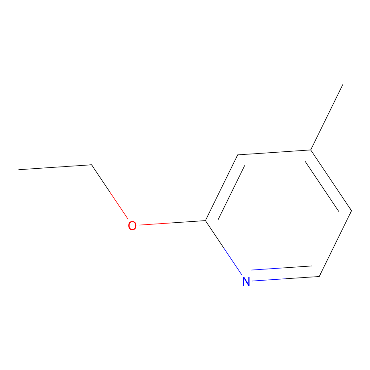 2-Ethoxy-4-methylpyridine molecular structure, CAS 83766-90-9