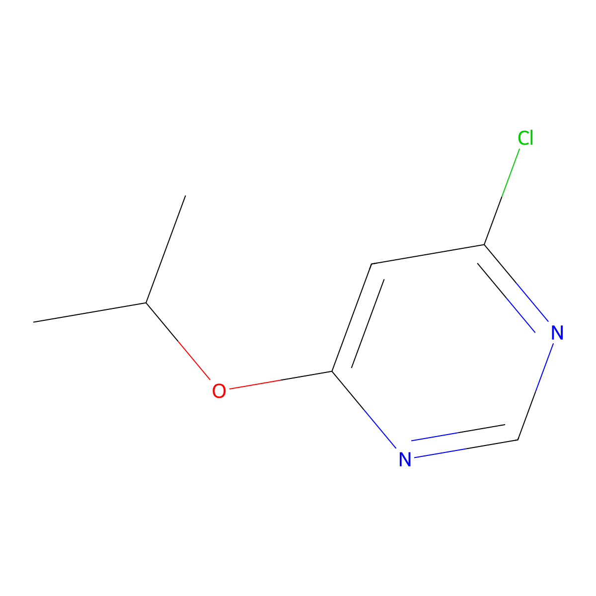 4-Chloro-6-(propan-2-yloxy)pyrimidine molecular structure, CAS 83774-13-4