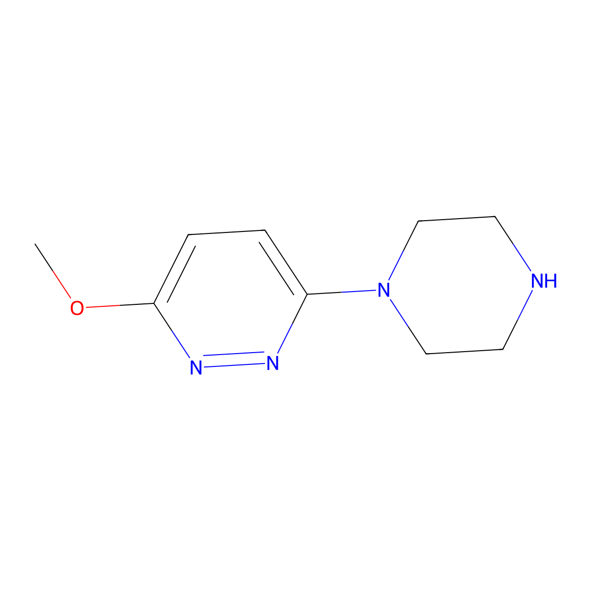 3-Methoxy-6-piperazin-1-ylpyridazine molecular structure, CAS 83774-21-4