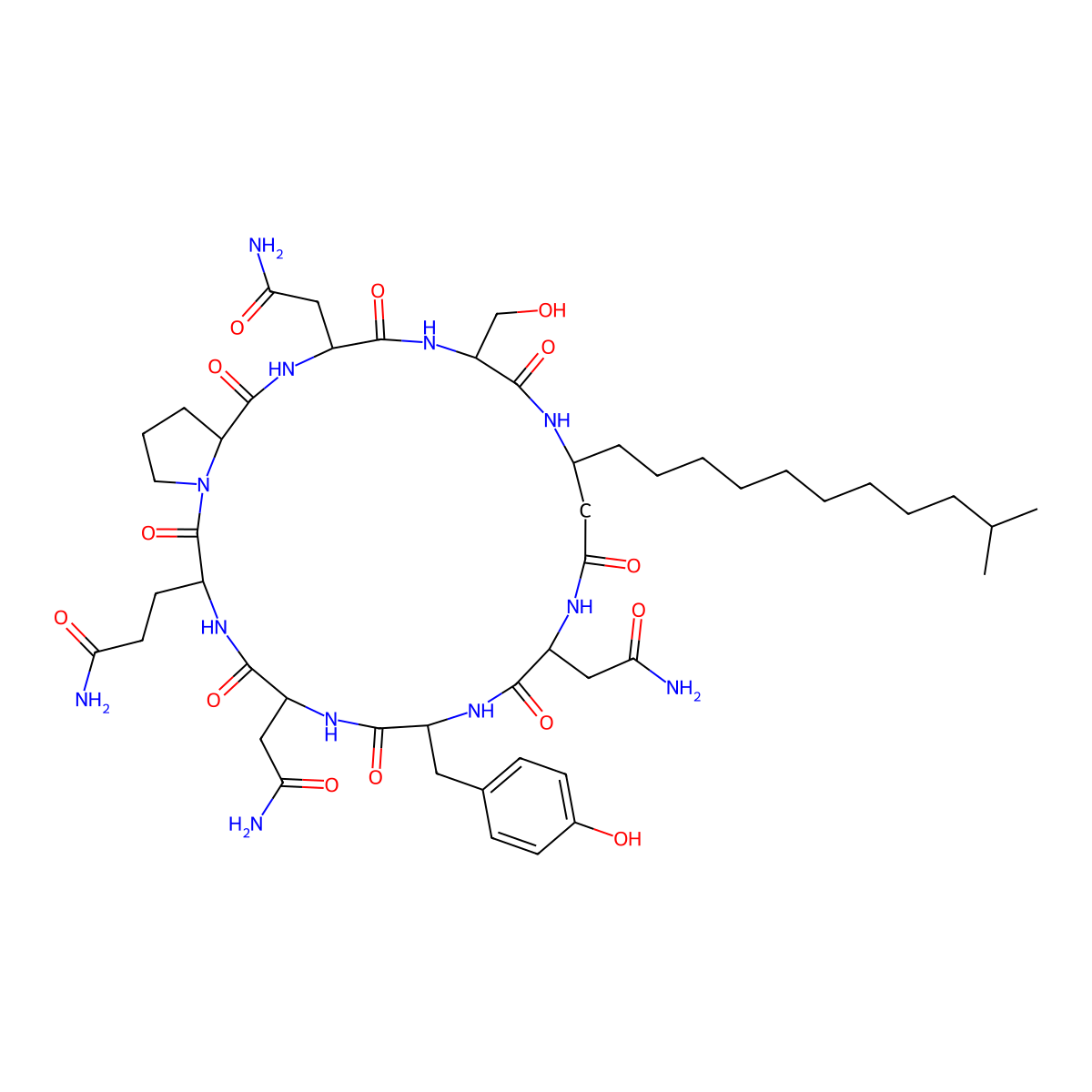 Iturin A-4 molecular structure, CAS 83777-00-8