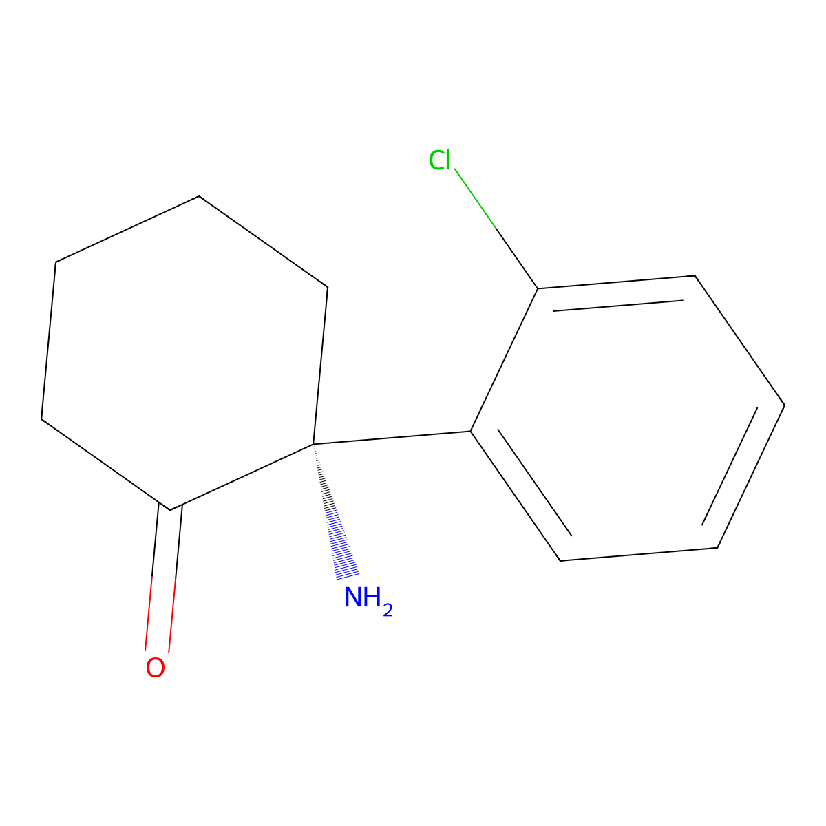 Norketamine, (R)- molecular structure, CAS 83777-64-4